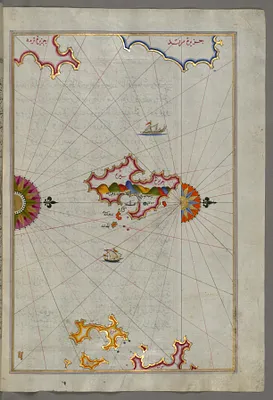 Map of the Island of Syros in the Aegean Sea