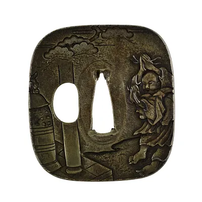Tsuba with the Bell of Dôjôji