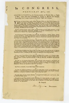 Continental Congress broadside signed by John Jay