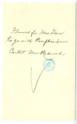 Handwritten Note