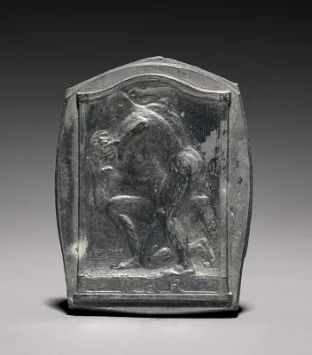 Lead Casting of Reverse Side of Peace and War Plaquette: War