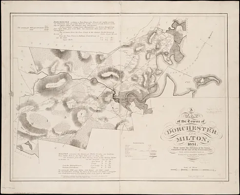 A map of the towns of Dorchester and Milton, 1831