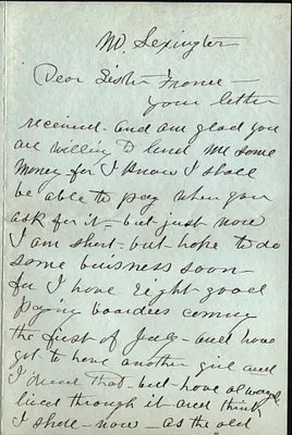 Alice J. Smith to Frona Spooner June 24 1900 w/envelope