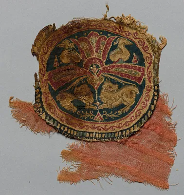 Fragment of a Segmentum with Palmette Tree, Lions and Birds