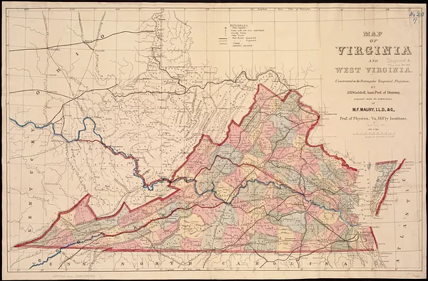 Map of Virginia and West Virginia