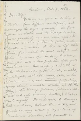 Letter from William Lloyd Garrison, Peacham, [Vt.], to Helen Eliza Garrison, Oct. 7, 1862