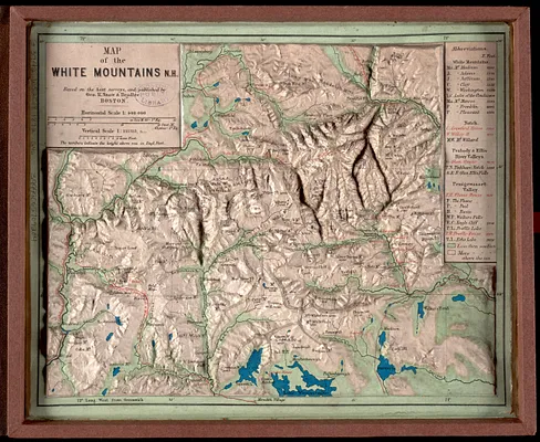 Map of the White Mountains, N.H