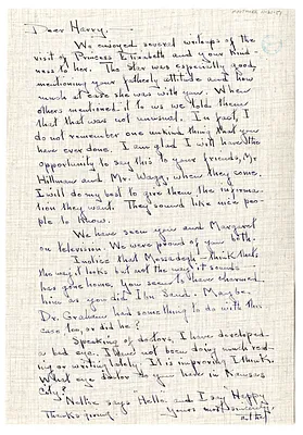 Letter from Mary Ethel Noland to Harry S. Truman