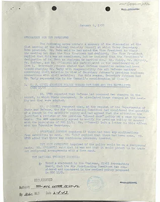 Memorandum for President Harry S. Truman