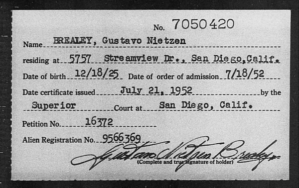 Brealey, Gustavo Nietzen - 1952