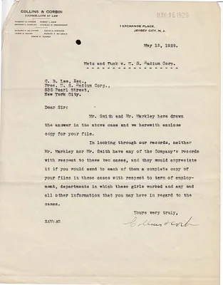 Letters Received to C.B. Lee, May 15, 1929