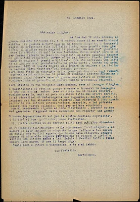 Bartolomeo Vanzetti typed letter (copy) to Luigia Vanzetti, [Charlestown], 30 January 1924