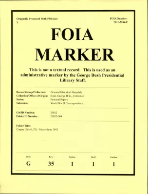 Corpus Christi, TX - March-June 1943