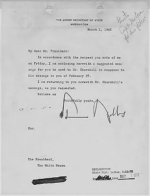 Cordell Hull to Franklin D. Roosevelt