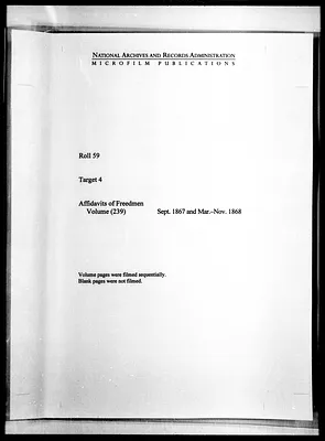Affidavits of Freedmen