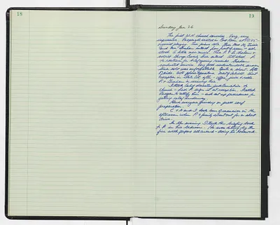 Handwritten journal entry for January 26, 1969