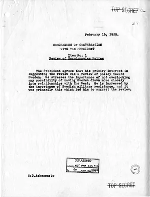 Memorandum of Conversation with Secretary of State Dean Acheson and President Harry S. Truman