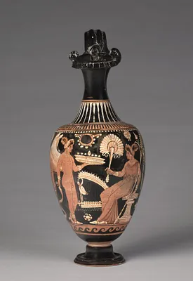 Red-Figure Oinochoe (Wine Jug): Eros and Woman