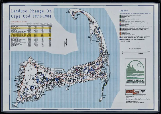 Landuse change on Cape Cod 1971-1984