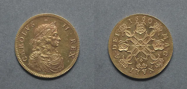 Broad: Charles II (obverse); Shields (reverse)