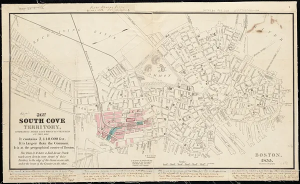 The South Cove territory, comprising every part which is coloured on this map
