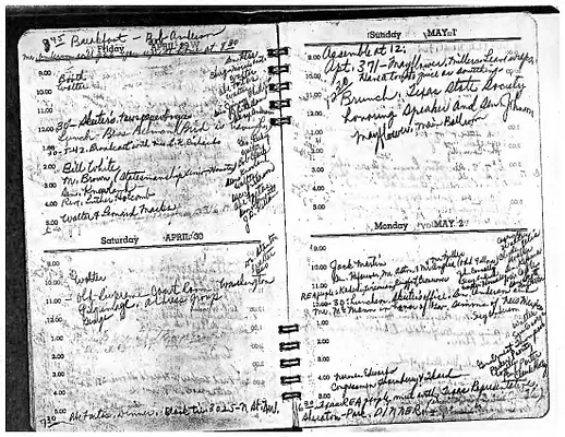 Lyndon Johnson's 1955 Desk Diary I, beginning 4/29/1955