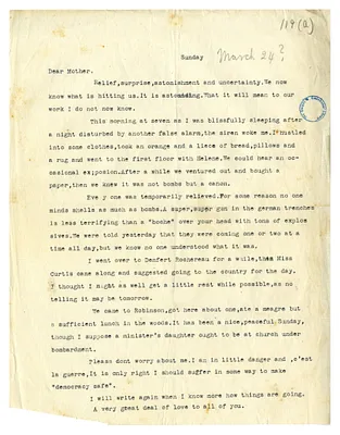 Letter to Edith Foster Dulles