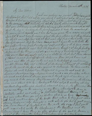 Letter from Lucia Weston, Boston, [Mass.], to Debora Weston, December 18th, 1836