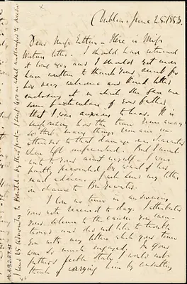 Letter from Richard Davis Webb, Dublin, [Ireland], to Mary Anne Estlin, 1853 June 25