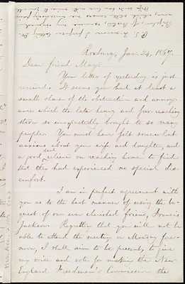 Letter from William Lloyd Garrison, Roxbury, [Mass.], to Samuel May, Jan. 24, 1867