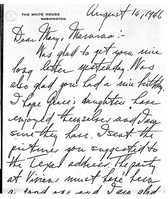 Letter from Harry S. Truman to Martha Ellen Truman and Mary Jane Truman