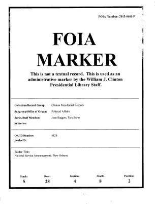 National Service Announcement/New Orleans