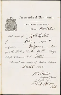William P. Haskell enlistment record