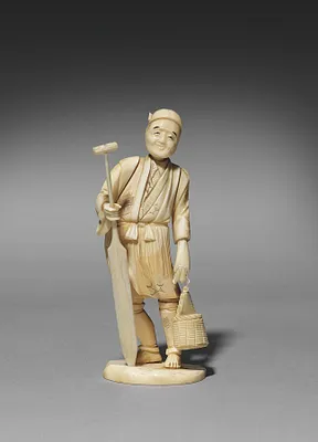 Man with a Basket and Paddle