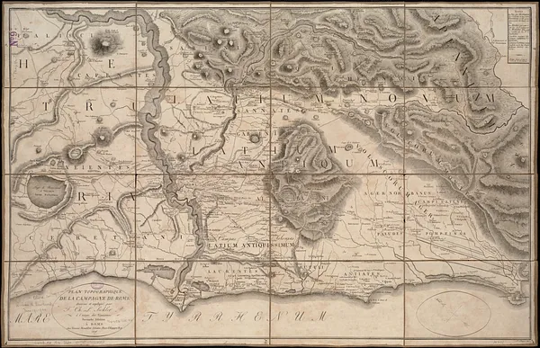 Plan topographique de la campagne de Rome