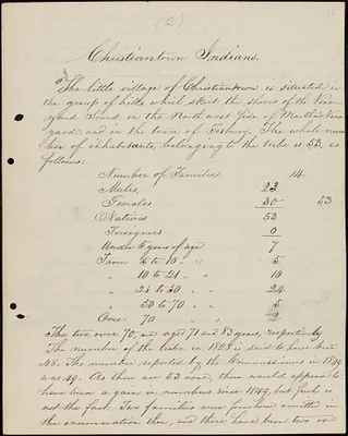 Report- Christiantown Indians