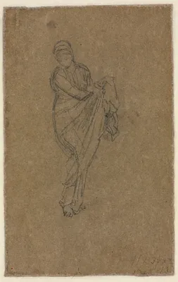 Standing Woman Holding Up Her Dress (verso)
