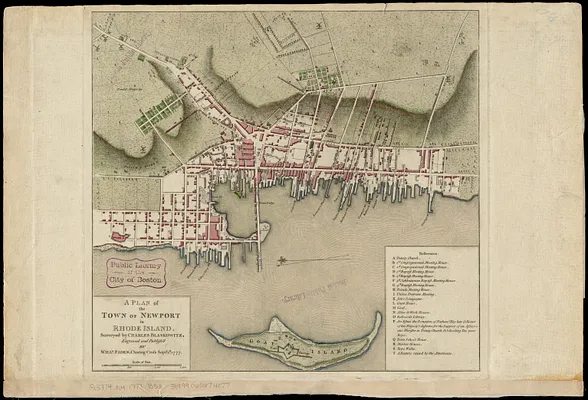 A plan of the town of Newport in Rhode Island