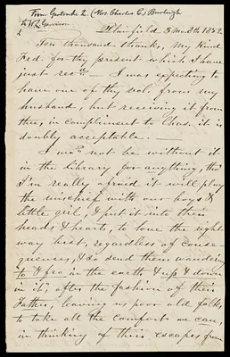 Letter from Gertrude K. Burleigh, Plainfield, to William Lloyd Garrison, 3 mo[nth] 8th [day] 1852