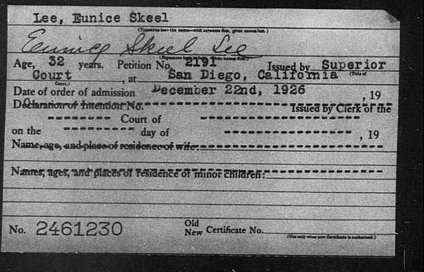 Lee, Eunice Skeel - 1926
