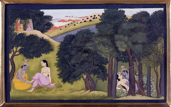Krishna and Radha as Lovers, from a ""Gitagovinda"" Series