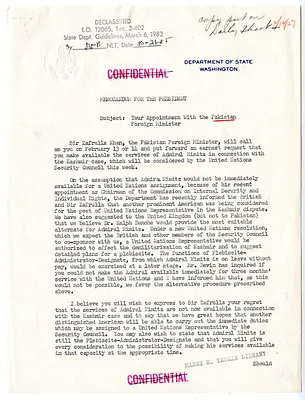 Memorandum from Secretary of State Dean Acheson to President Harry S. Truman