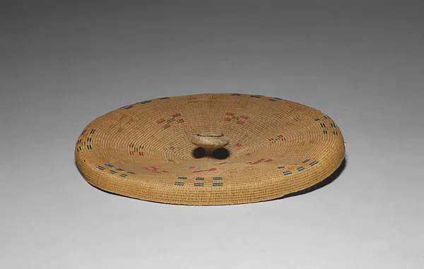 Cover for a Twined Cylindrical Basket