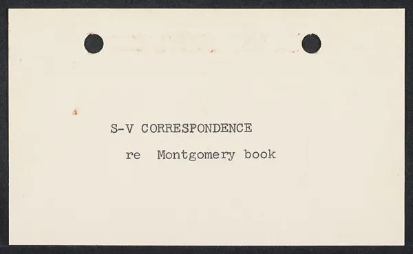 Herbert Brutus Ehrmann Papers, 1906-1970. Sacco-Vanzetti. Robert Montgomery: Sacco-Vanzetti: The Murder and the Myth. Box 13, Folder 9, Harvard Law School Library, Historical & Special Collections