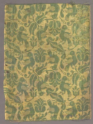 Fragment with Birds and Floral Motif
