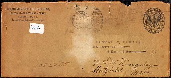 Discharge papers for Edward W. Curtis