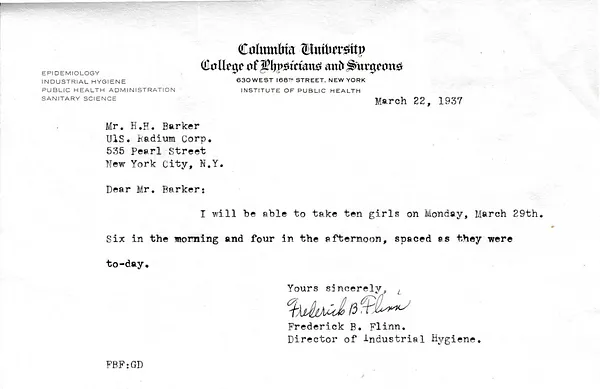 Letters Received to H.H. Barker, March 22, 1937
