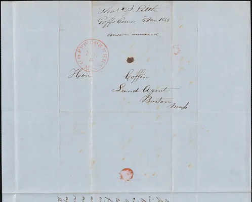 Thomas B. Little to George Coffin, 5 November 1849