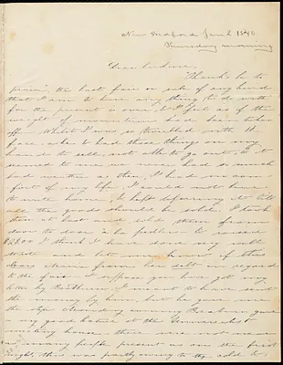 Letter from Debora Weston, New Bedford, [Mass.], to Caroline Weston, Jan. 2, 1840, Thursday morning