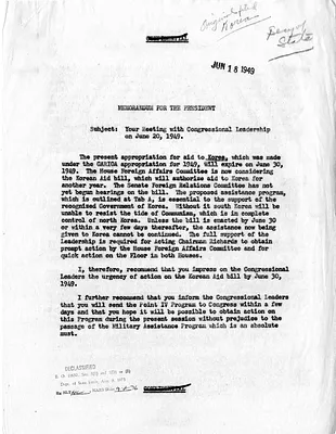Memorandum from the Department of State to President Harry S. Truman